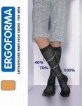 Гольфы антиварикозные мужские, Ergoforma (Эргоформа) р. 4 арт. 302 компрессия 15-18 мм бежевые