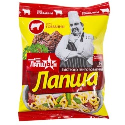 Лапша быстрого приготовления, ЛапшЫн 50 г №1 со вкусом говядины пакет